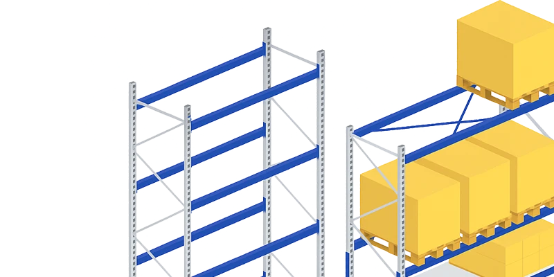 Фронтальные паллетные стеллажи