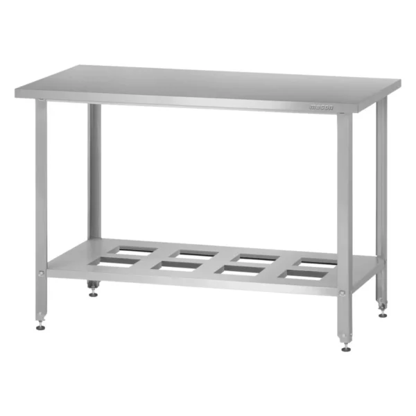 Стол производственный СПРн «Norma Zn» 600x600 (полка-решетка, ножка угловая)