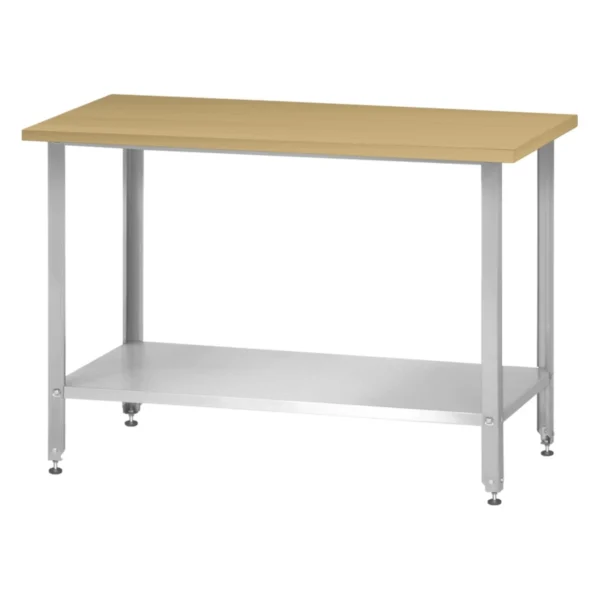 Стол кондитерский СПРн 1200x700 «Norma Inox» (полка сплошная, ножка угловая)