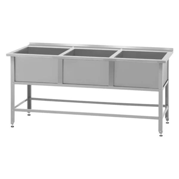 Ванна моечная ВМСб 630/3 «Base» с бортом