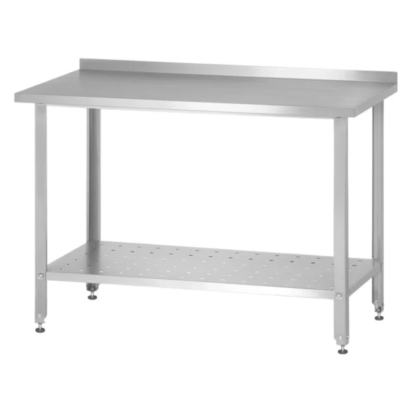 Стол производственный СПРн «Norma Zn» 600x700 (с бортом, полка перф., ножка угловая)